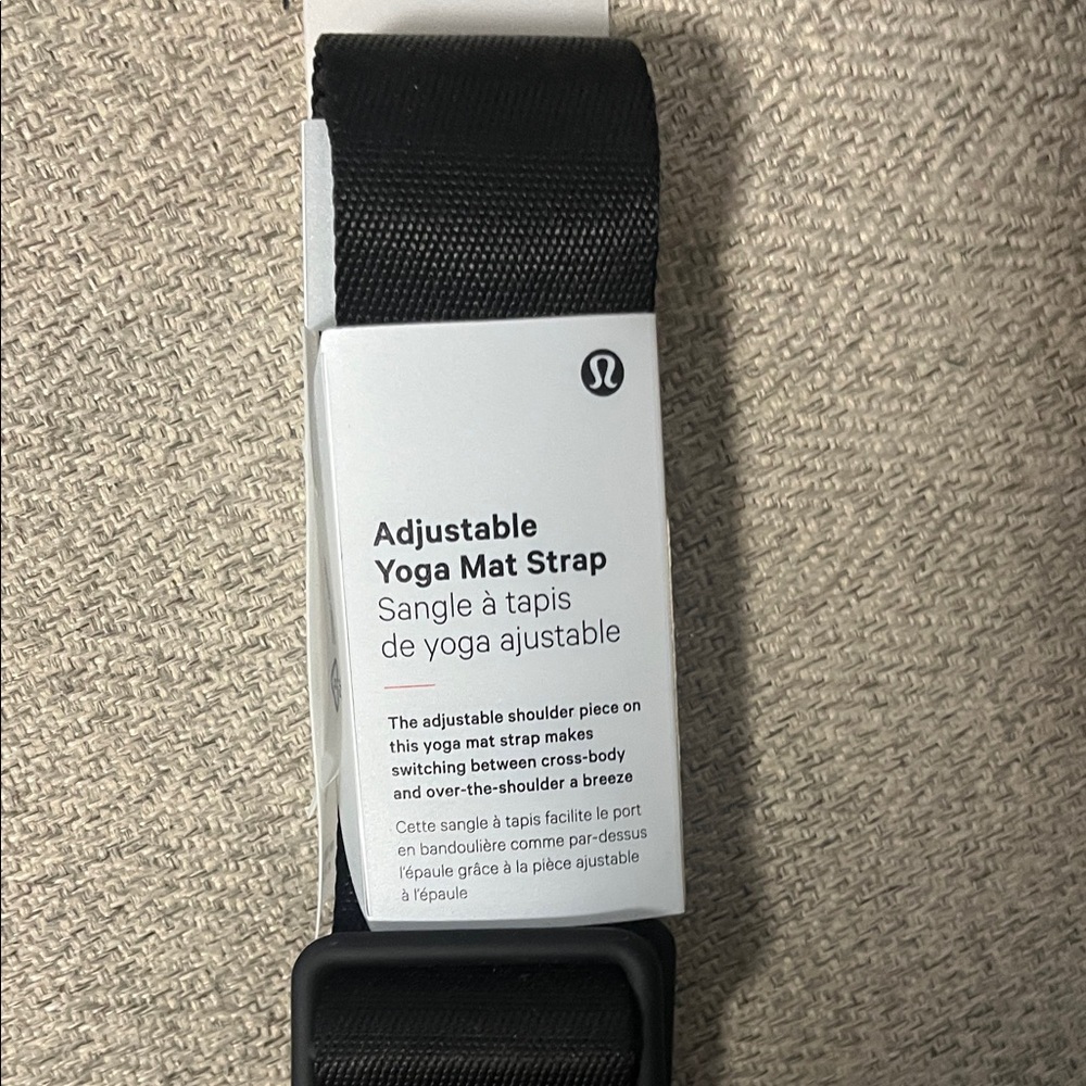 Lululemon Black Adjustable Yoga Mat Strap